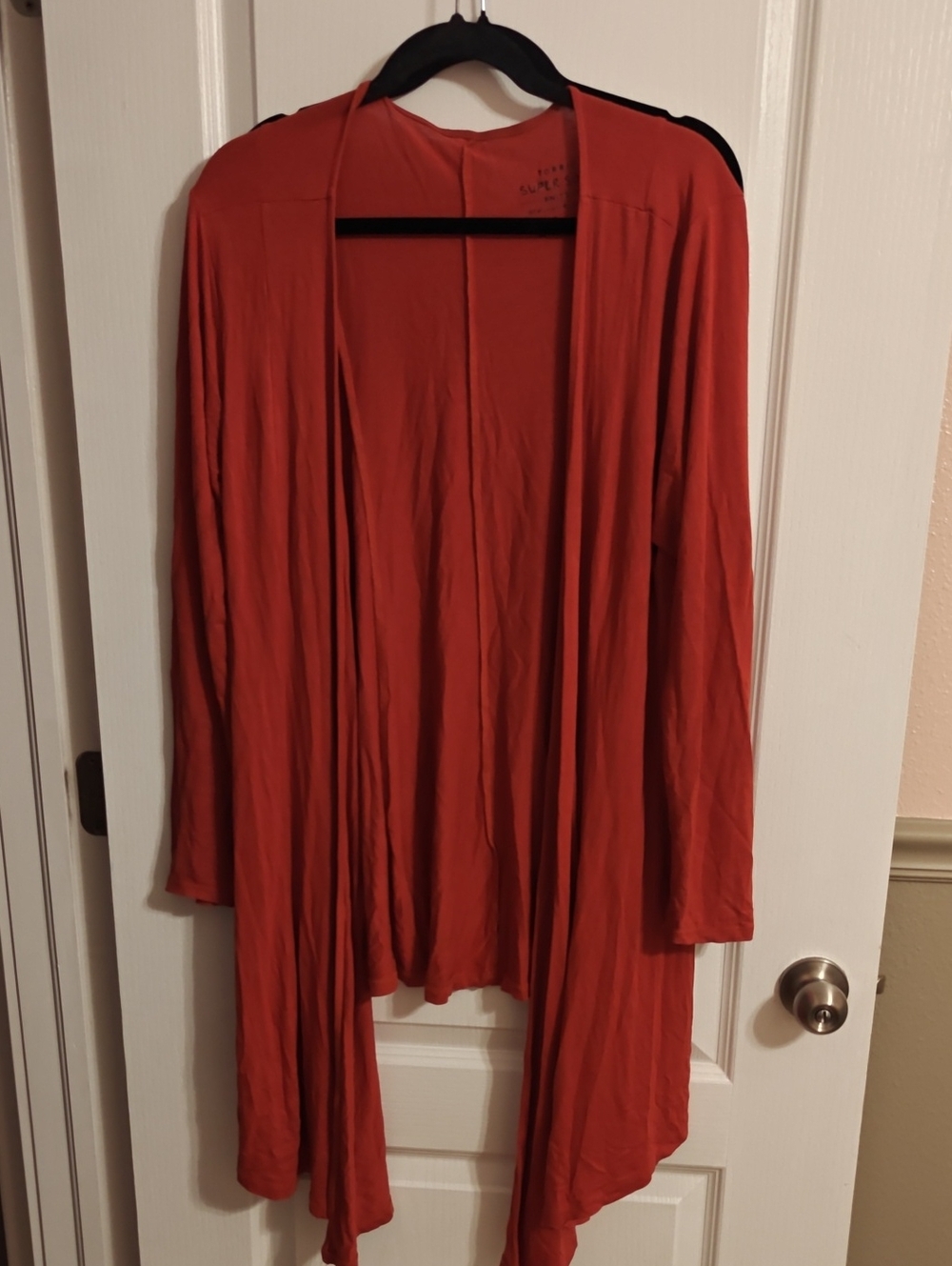 torrid Open-Front Draped Cardigan in Rust
